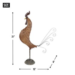 METAL SCULPTURE ROOSTER