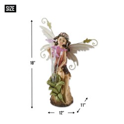 PEONY FAIRY SOLAR STATUE