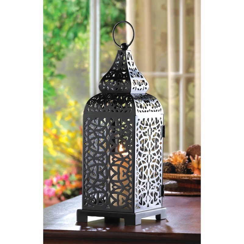 BLACK MOROCCAN CANDLE LANTERN BLACK MOROCCAN CANDLE LANTERN