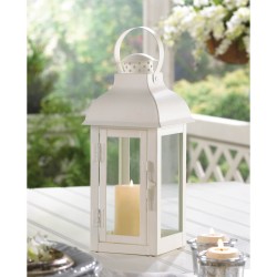 GABLE MEDIUM WHITE LANTERN