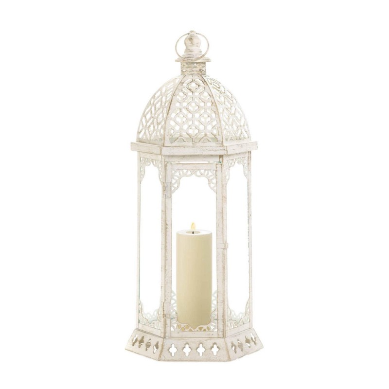 GRACEFUL DISTRESSED WHITE LARGE LANTERN GRACEFUL DISTRESSED WHITE LARGE LANTERN