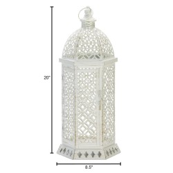 LARGE CUTWORK HEXAGON LANTERN