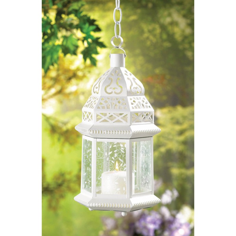 LARGE WHITE MOROCCAN LANTERN