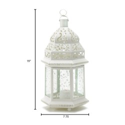 LARGE WHITE MOROCCAN LANTERN