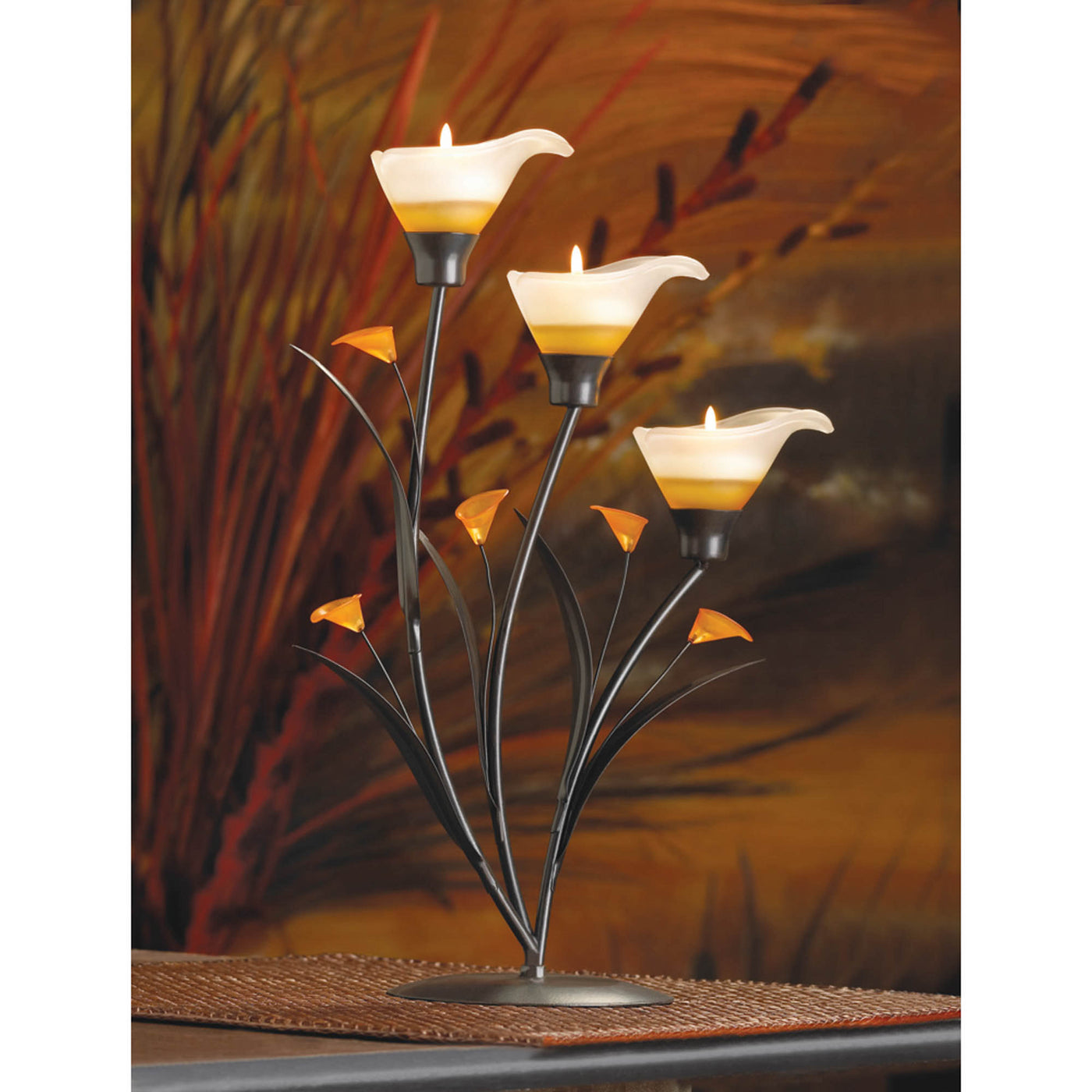 (image for) AMBER LILIES TEALIGHT HOLDER