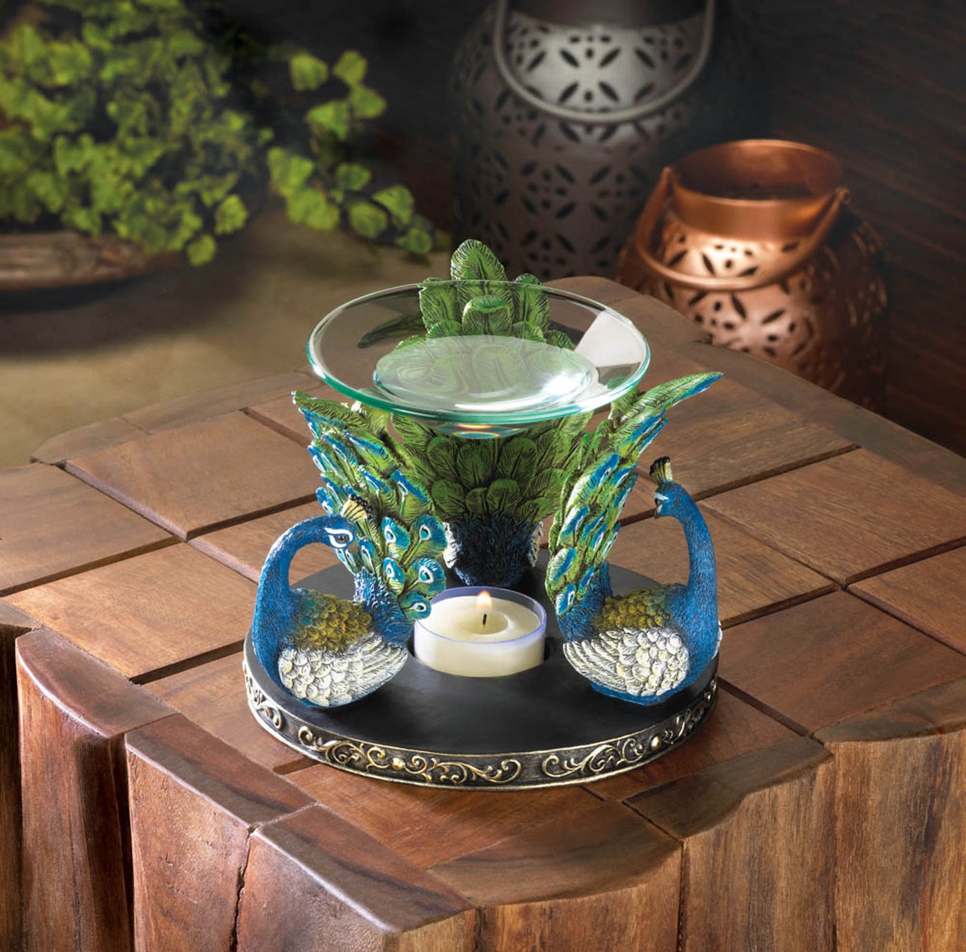 (image for) PEACOCK PLUME OIL WARMER