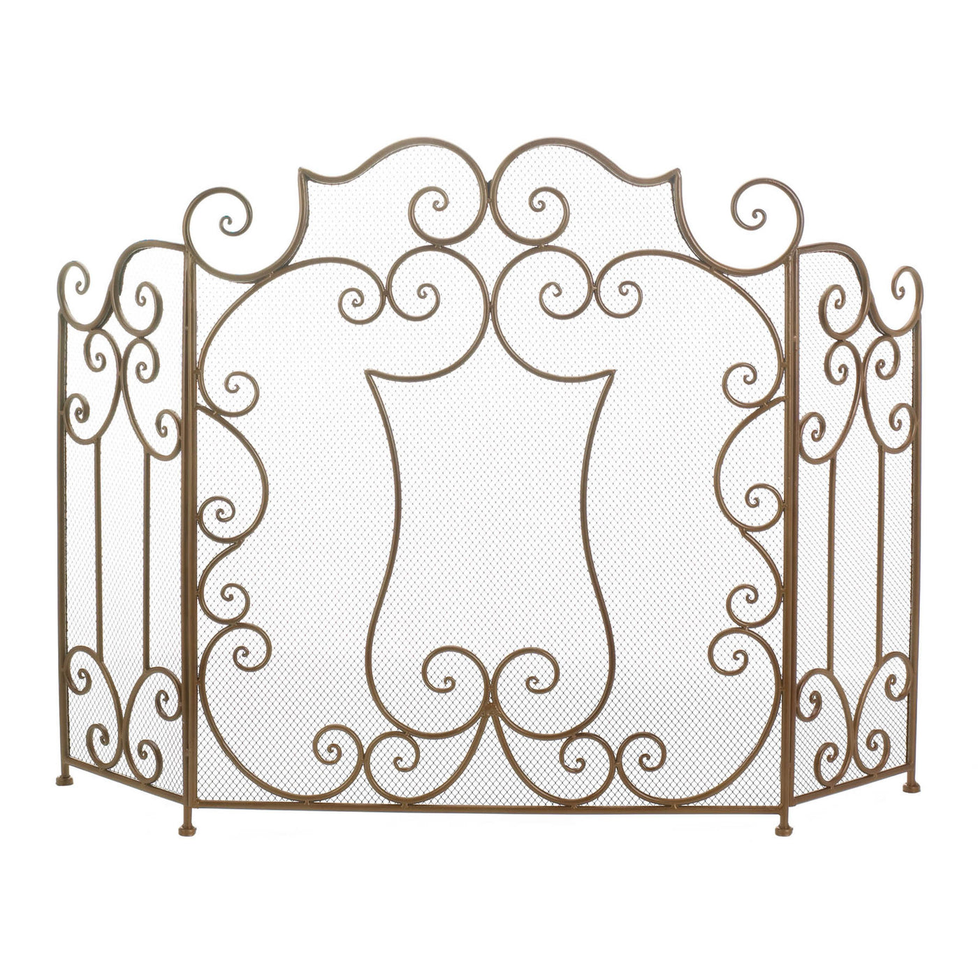 (image for) MODERN SCROLL FIREPLACE SCREEN