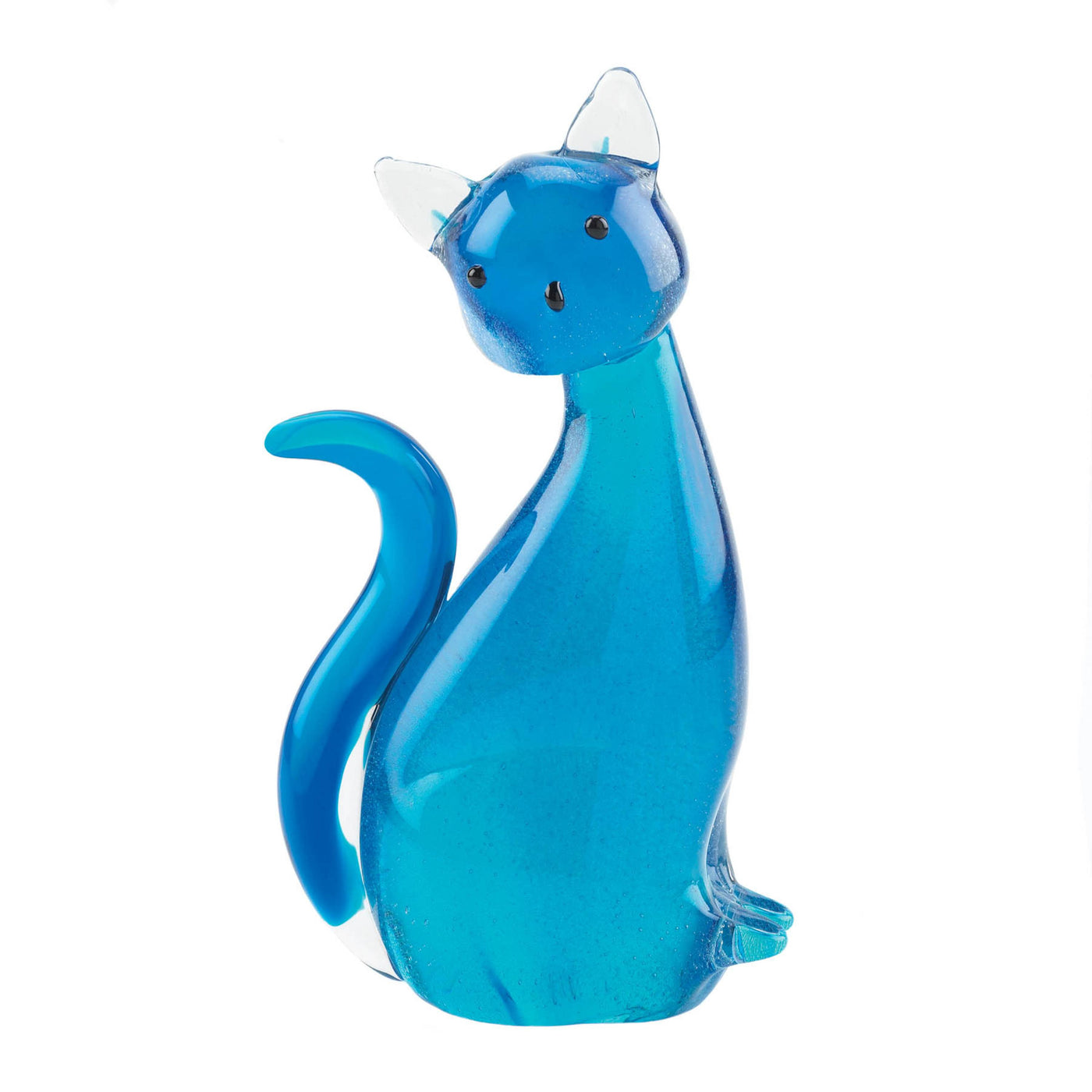(image for) BLUE KITTY CAT ART GLASS
